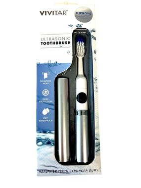 Vivitar Silver Ultrasonic Toothbrush - Rechargeable Pulsating Head